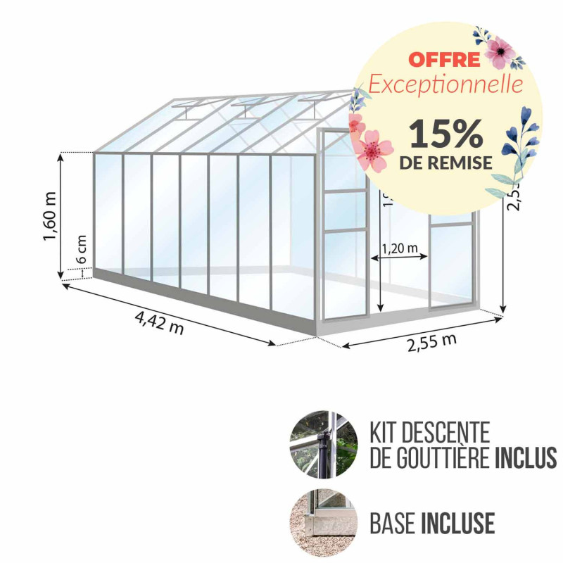 Serre LAURUS 11,30 m²
