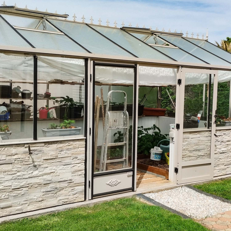 Serre LUXIA sur muret largeur 3,09 m