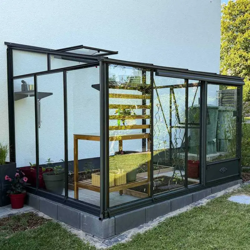 Serre LUXIA adossée largeur 2,32 m