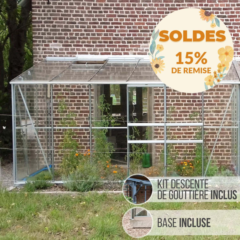 Serre adossée MÉLISSA 7,20 m²