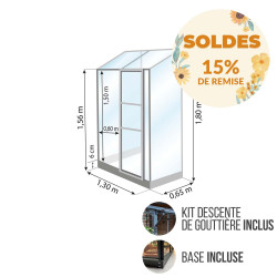 Serre adossée MÉLISSA 0,90 m²