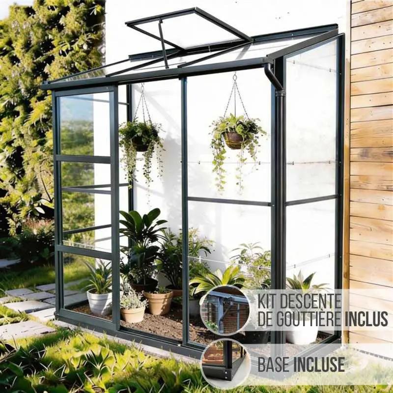 Serre de jardin LAMS Mélissa 1,30 m² – Verre trempé