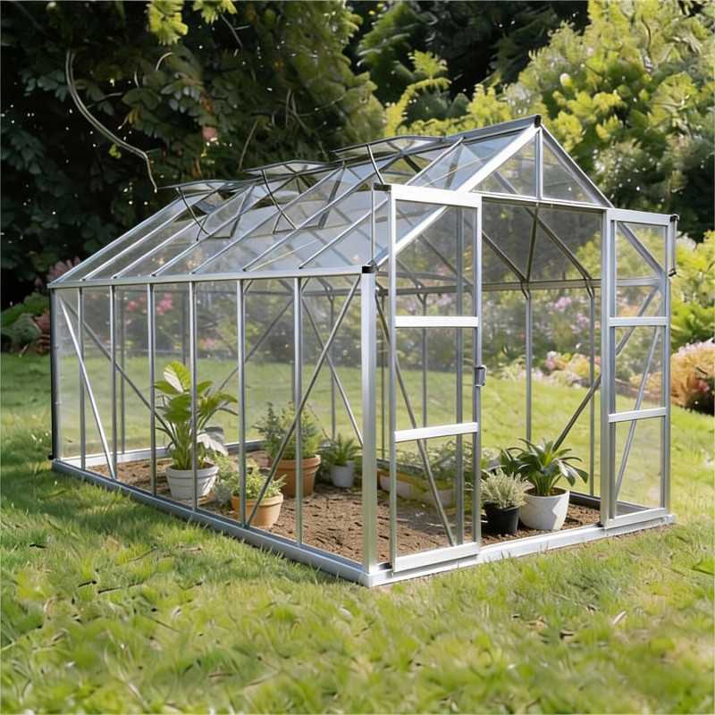 Serre de jardin LAMS Laurus 11,30 m² – Verre trempé ou polycarbonate