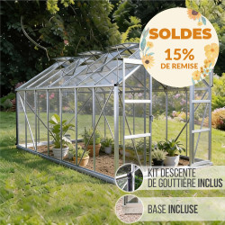 Serre de jardin LAMS Laurus 11,30 m² – Verre trempé ou polycarbonate