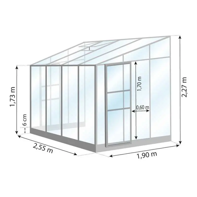 Serre de jardin LAMS Mélissa 4,90 m² – Verre trempé ou polycarbonate