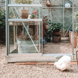 Base pour serres Natura, coloris aluminium naturel