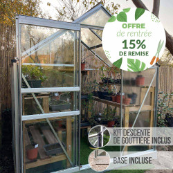 Serre de jardin LAMS Allium 2,50 m² – Verre trempé
