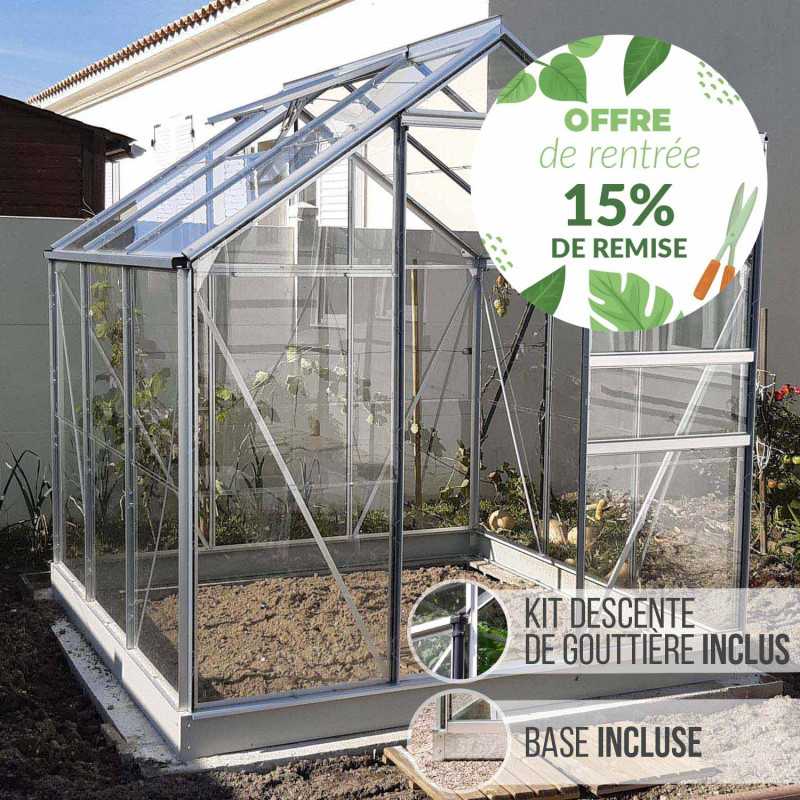 Serre de jardin LAMS Allium 3,70 m² – Verre trempé ou polycarbonate