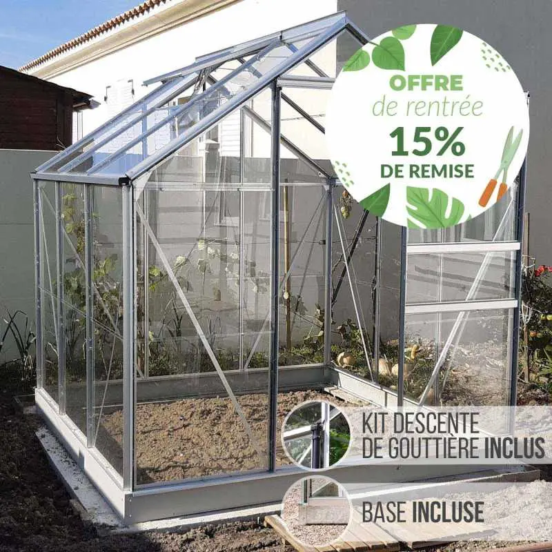 Serre de jardin LAMS Allium 3,70 m² – Verre trempé ou polycarbonate