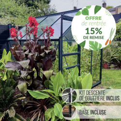 Serre de jardin LAMS Allium 3,70 m² – Verre trempé ou polycarbonate