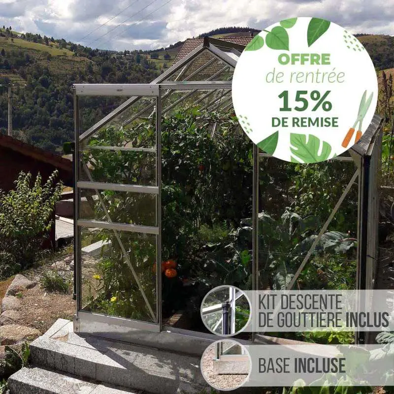 Serre de jardin LAMS Allium 7,30 m² – Verre trempé ou polycarbonate