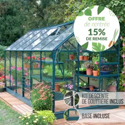 Serre de jardin LAMS Allium 7,30 m² – Verre trempé ou polycarbonate