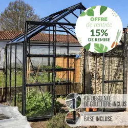 Serre de jardin LAMS Laurus 4,90 m² - Verre trempé ou polycarbonate