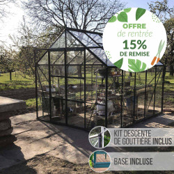 Serre de jardin LAMS Laurus 8,10 m² – Verre trempé ou polycarbonate