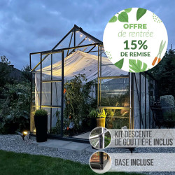 Serre de jardin LAMS Laurus 9,70 m² – Verre trempé