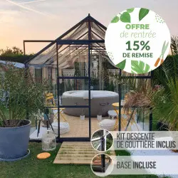Serre de jardin LAMS Laurus 11,30 m² – Verre trempé ou polycarbonate