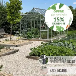 Serre de jardin LAMS Laurus 12,90 m² – Verre trempé ou polycarbonate