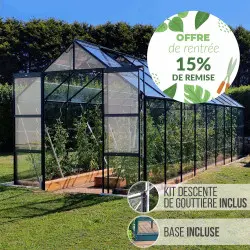 Serre de jardin LAMS Laurus 14,40 m² – Verre trempé