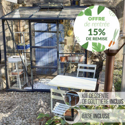 Serre de jardin LAMS Mélissa 2,50 m² – Verre trempé