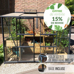 Serre de jardin LAMS Mélissa 3,30 m² – Verre trempé ou polycarbonate