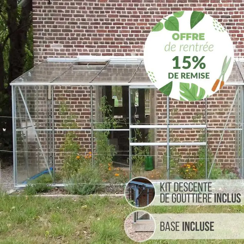 Serre de jardin LAMS Mélissa 7,20 m² – Verre trempé