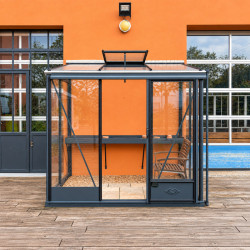 Serre reconditionnée LUXIA adossée 1,58 x 2,36 m