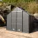 Abri de jardin LAMS Laurus 4,90 m², coloris gris anthracite, panneaux composites 3 mm