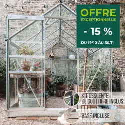 Serre de jardin LAMS Allium 4,90 m² – Verre trempé ou polycarbonate