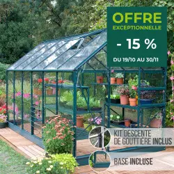 Serre de jardin LAMS Allium 7,30 m² – Verre trempé ou polycarbonate