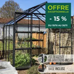 Serre de jardin LAMS Laurus 4,90 m² - Verre trempé ou polycarbonate