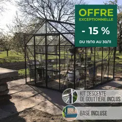 Serre de jardin LAMS Laurus 8,10 m² – Verre trempé ou polycarbonate