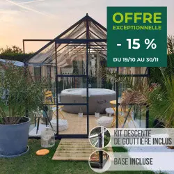 Serre de jardin LAMS Laurus 11,30 m² – Verre trempé ou polycarbonate