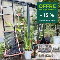 Serre de jardin LAMS Mélissa 1,70 m² – Verre trempé