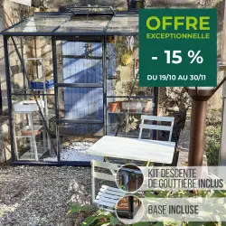 Serre de jardin LAMS Mélissa 2,50 m² – Verre trempé