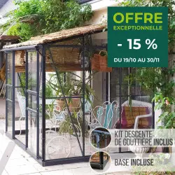 Serre de jardin LAMS Mélissa 4,90 m² – Verre trempé ou polycarbonate