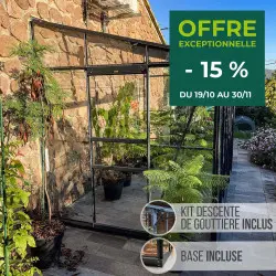 Serre de jardin LAMS Mélissa 7,20 m² – Verre trempé