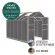 Abri de jardin LAMS Laurus 8,10 m², coloris gris anthracite, panneaux composites 3 mm, base et descentes de gouttière incluses