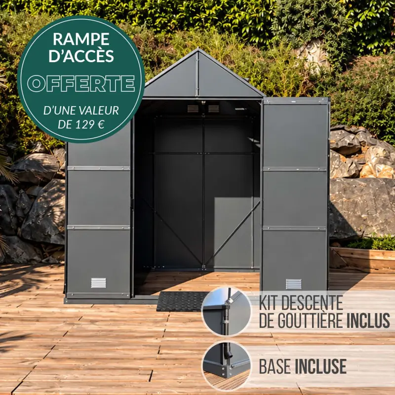 Abri de jardin LAMS Laurus 4,90 m² - Composite d’aluminium