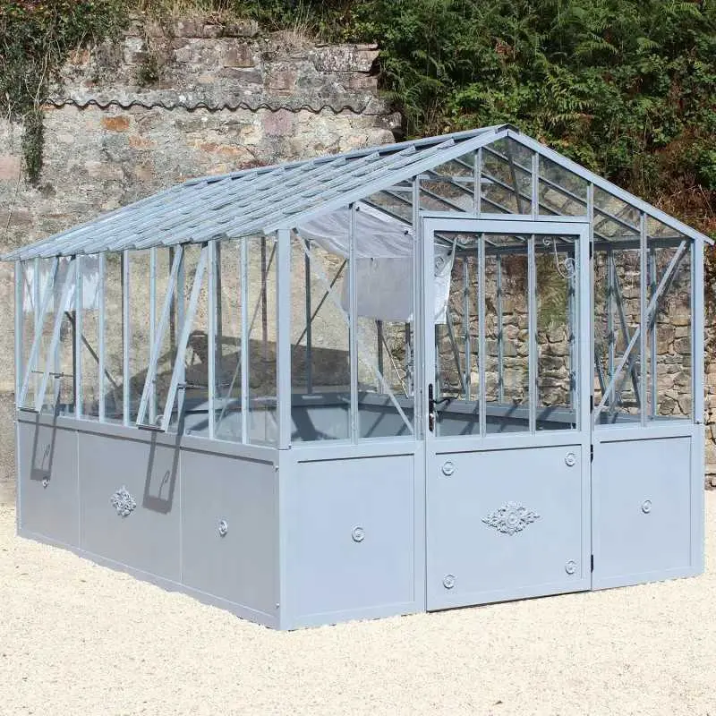 Serre à l'ancienne CLASSIQUE 2.75m sur embase aluminium