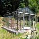 Serre de jardin en verre trempé LUXIA 3,09 x 5,30 m - Aluminium naturel