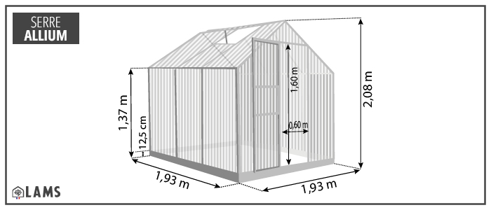 SERRE ALLIUM 3,70 m²