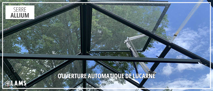 Ouvertures automatiques de lucarnes et jalousie pour serres Natura
