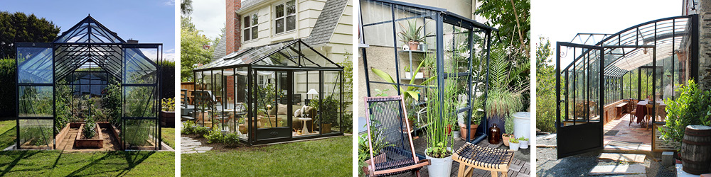 Visuels serres à double pente et serres adossées